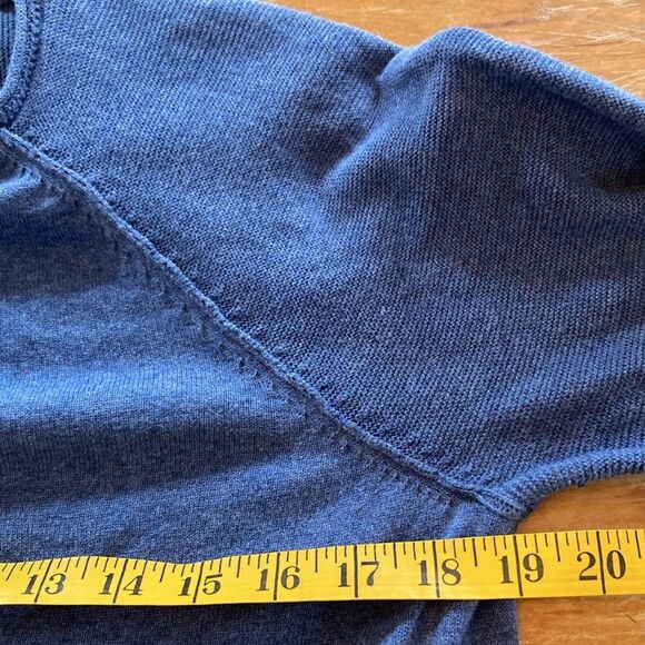 Selected Homme Men’s Tight Knit 100% Organic Cotton Blue Pullover Sweater Size M - Picture 5 of 8